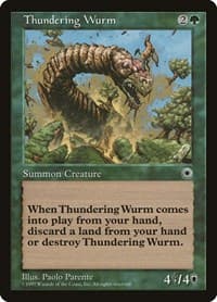 Thundering Wurm - Portal - Magic: The Gathering card