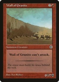 Wall of Granite - Portal - Magic: The Gathering card