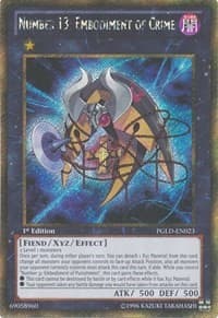 Number 13: Embodiment of Crime - Premium Gold - YuGiOh card