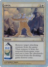 AWOL (Alternate Foil) - Unhinged - Magic: The Gathering card