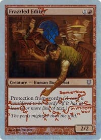 Frazzled Editor (Alternate Foil) - Unhinged - Magic: The Gathering card