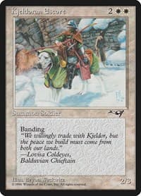 Kjeldoran Escort (Green Blanketed Dog) - Alliances - Magic: The Gathering card