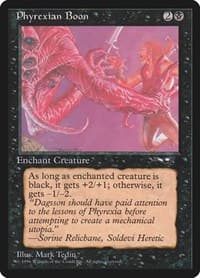 Phyrexian Boon (Man Held Aloft) - Alliances - Magic: The Gathering card