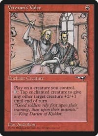 Veteran's Voice (Side-by-side) - Alliances - Magic: The Gathering card