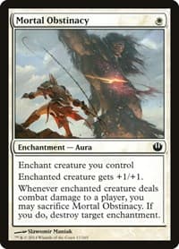 Mortal Obstinacy - Journey Into Nyx - Magic: The Gathering card