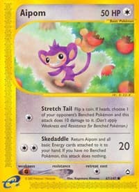 Aipom - Aquapolis - Pokemon card