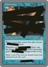 Censorship - Unglued - Magic: The Gathering card