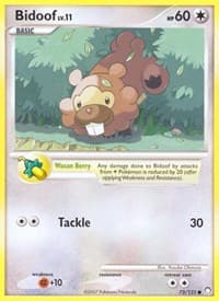 Bidoof - Mysterious Treasures - Pokemon card