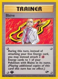 Blaine (100) - Gym Challenge - Pokemon card