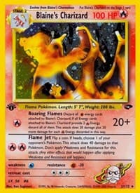Blaine's Charizard - Gym Challenge - Pokemon card