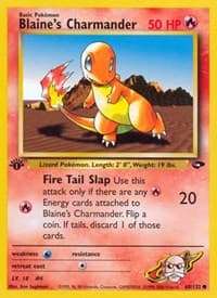 Blaine's Charmander - Gym Challenge - Pokemon card