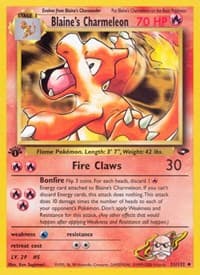 Blaine's Charmeleon - Gym Challenge - Pokemon card