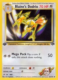 Blaine's Dodrio - Gym Challenge - Pokemon card