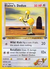Blaine's Doduo - Gym Challenge - Pokemon card