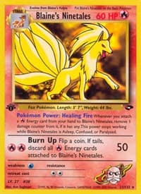 Blaine's Ninetales - Gym Challenge - Pokemon card