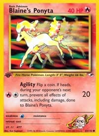 Blaine's Ponyta - Gym Heroes - Pokemon card