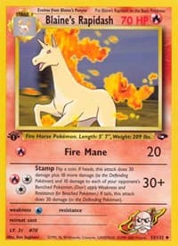Blaine's Rapidash - Gym Challenge - Pokemon card