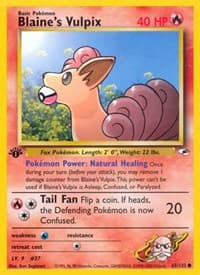 Blaine's Vulpix - Gym Heroes - Pokemon card