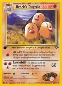 Brock's Dugtrio - Gym Challenge - Pokemon card