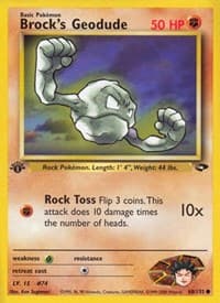 Brock's Geodude - Gym Challenge - Pokemon card
