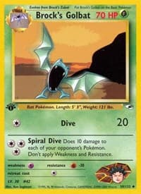Brock's Golbat - Gym Heroes - Pokemon card