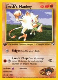 Brock's Mankey (68) - Gym Heroes - Pokemon card