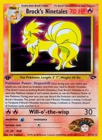 Brock's Ninetales - Gym Challenge - Pokemon card