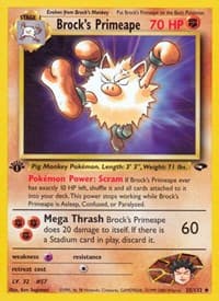 Brock's Primeape - Gym Challenge - Pokemon card