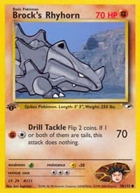 Brock's Rhyhorn (70) - Gym Heroes - Pokemon card