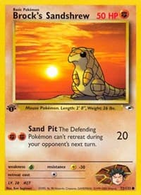 Brock's Sandshrew (72) - Gym Heroes - Pokemon card