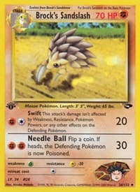 Brock's Sandslash - Gym Challenge - Pokemon card