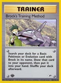 Brock's Training Method - Gym Heroes - Pokemon card