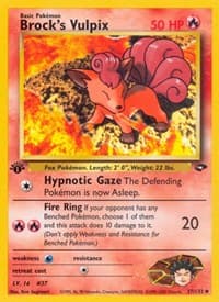 Brock's Vulpix - Gym Challenge - Pokemon card