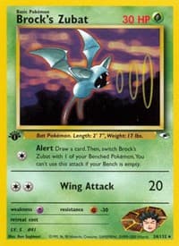 Brock's Zubat (24) - Gym Heroes - Pokemon card