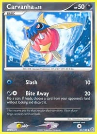 Carvanha - Secret Wonders - Pokemon card