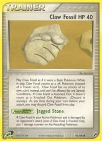 Claw Fossil - EX Sandstorm - Pokemon card