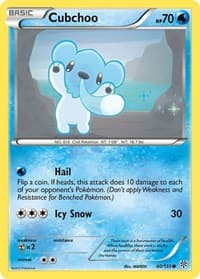 Cubchoo - Plasma Storm - Pokemon card