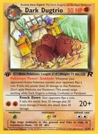 Dark Dugtrio (23) - Team Rocket - Pokemon card