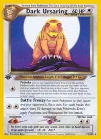 Dark Ursaring - Neo Destiny - Pokemon card