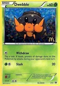 Dwebble - McDonald's Promos 2012 - Pokemon card