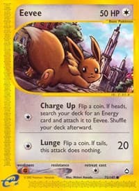 Eevee - Aquapolis - Pokemon card