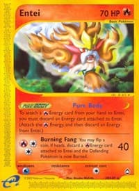 Entei - Aquapolis - Pokemon card