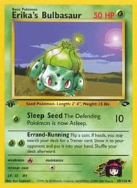 Erika's Bulbasaur - Gym Challenge - Pokemon card