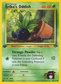 Erika's Oddish - Gym Challenge - Pokemon card