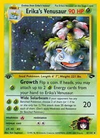 Erika's Venusaur - Gym Challenge - Pokemon card