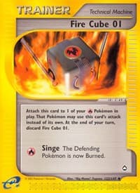 Fire Cube 01 - Aquapolis - Pokemon card