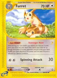 Furret - Aquapolis - Pokemon card