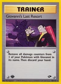 Giovanni's Last Resort - Gym Challenge - Pokemon card