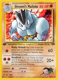 Giovanni's Machoke - Gym Challenge - Pokemon card