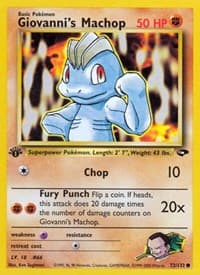 Giovanni's Machop - Gym Challenge - Pokemon card